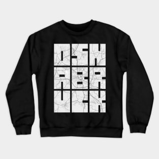 Osnabruck, Germany City Map Typography - Light Crewneck Sweatshirt